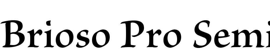 Brioso Pro Semibold Yazı tipi ücretsiz indir